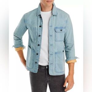 $498 NWT John Varvatos Alleck Chore Coat 56 Men's XL Linen Denim Jacket Casual